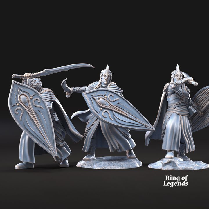 Set of 6 Galanthir Elves Sword and Shield
