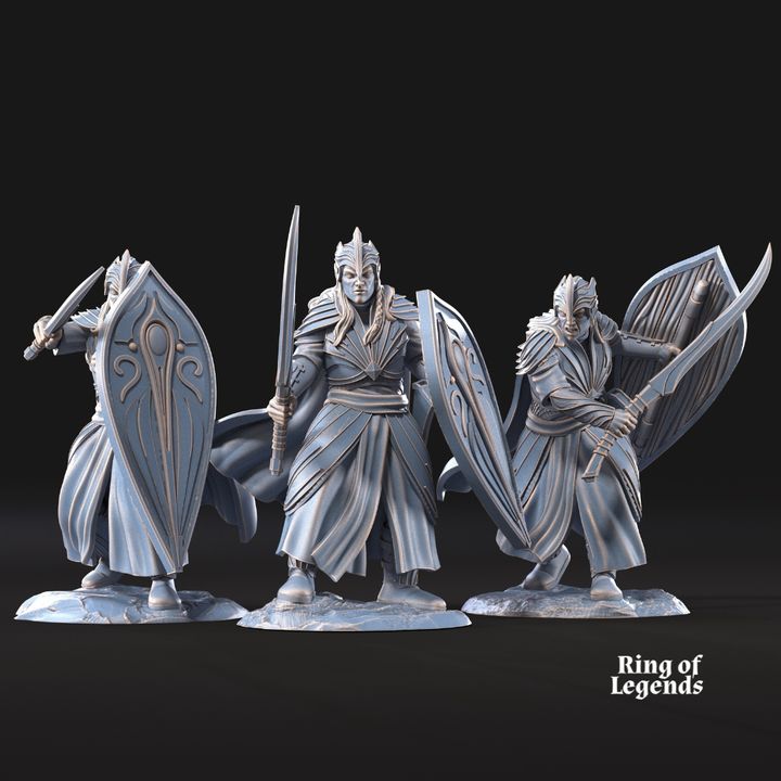 Set of 6 Galanthir Elves Sword and Shield