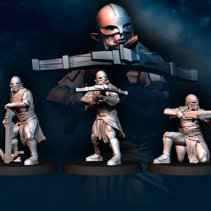 Set of 6 Blood-handed orcs with crossbows