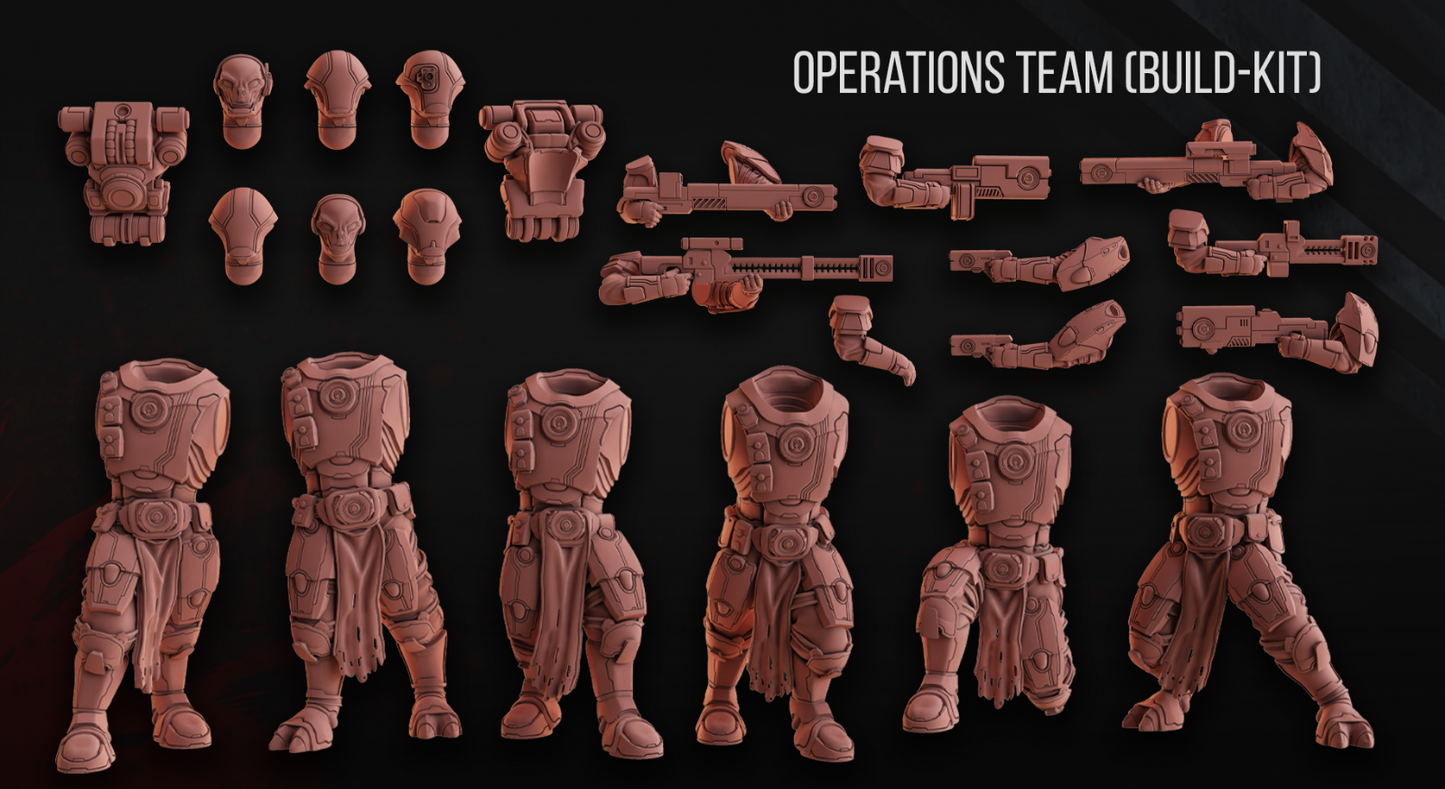 Set of 10 Black Sun Operations Team