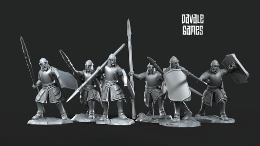 Set of 6 North Warriors with Spears