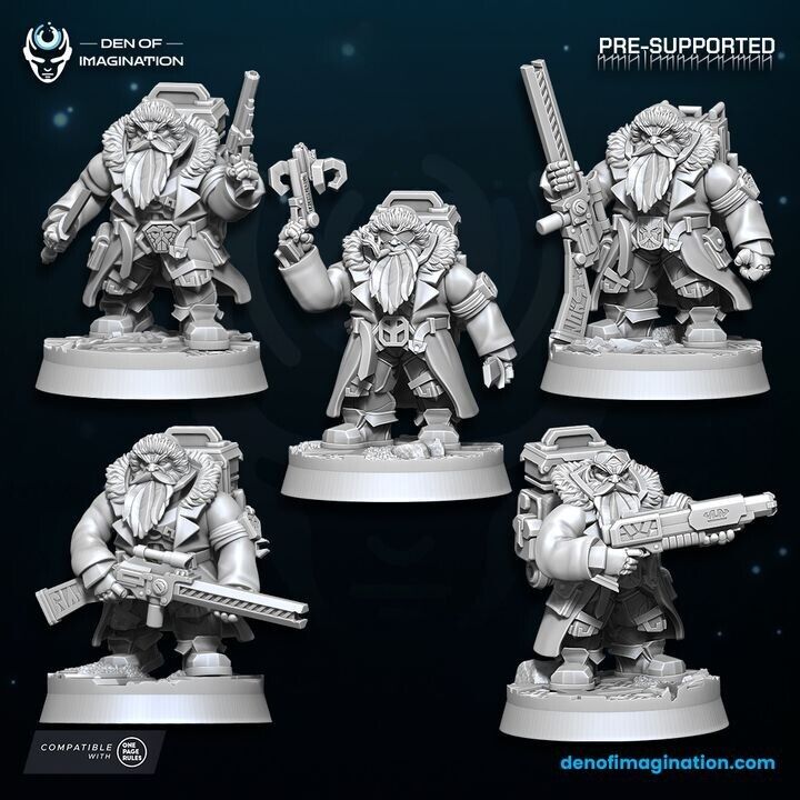 Set of 10 Space Dwarf Surveyors
