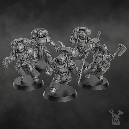 Set of 5 Space Knights Storm Squad