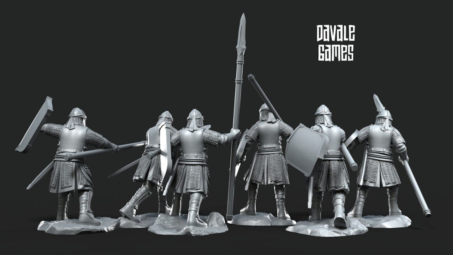 Set of 6 North Warriors with Spears
