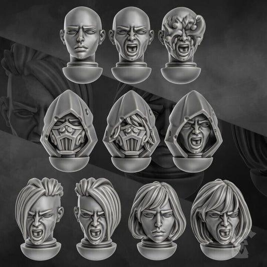 Unholy Space Coven Base Heads Set