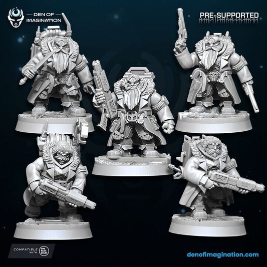 Set of 10 Space Dwarf Surveyors