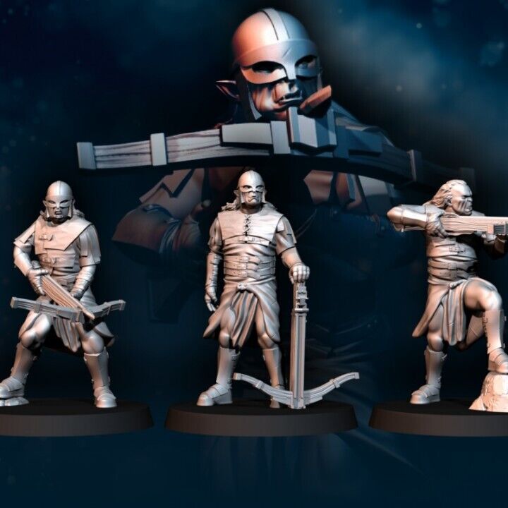 Set of 6 Blood-handed orcs with crossbows