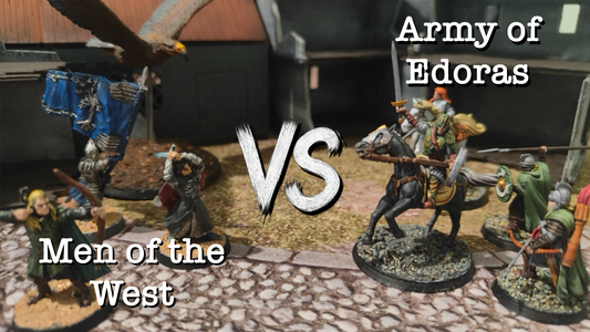 Men of the West vs Army of Edoras - MESBG Battle Report 650 Points - Recon