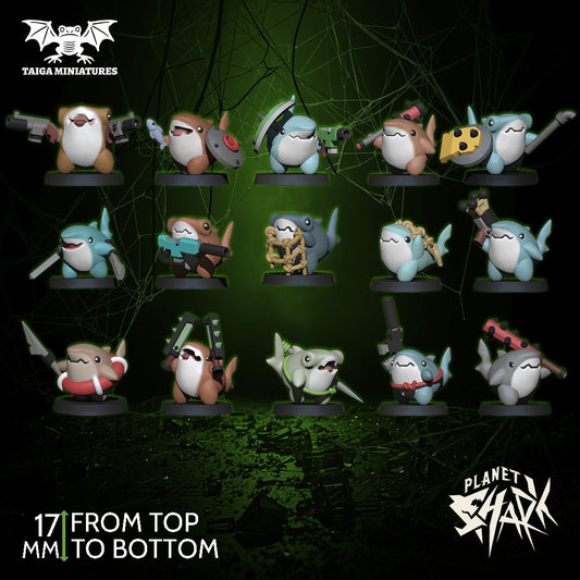 Planet Shark Set of 15 pups