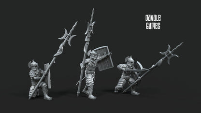 Set of 6 Dragon Army warriors with Spears