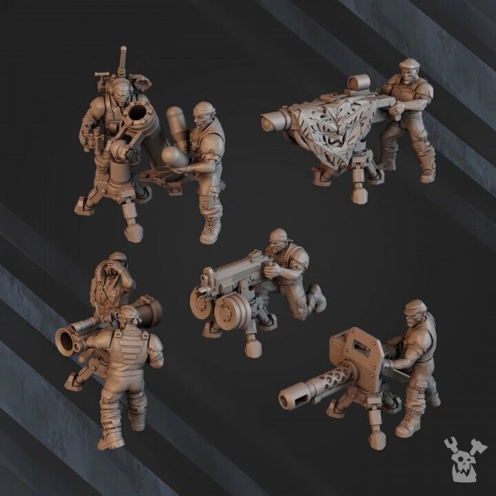 Set of 5 Green Hell Division Heavy squad