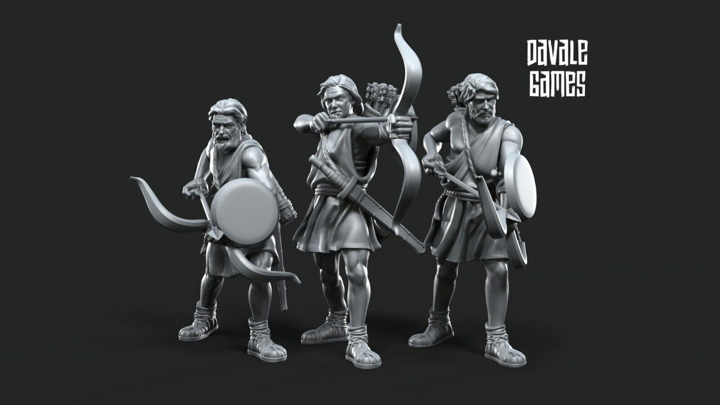 Set of 6 toxotes archers