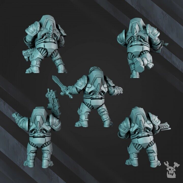 Set of 5 Nibelung Warriors (build kit)