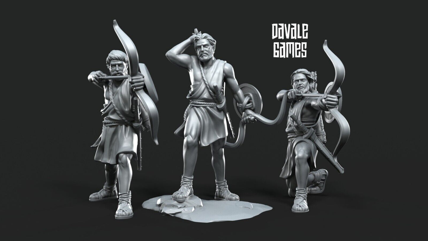 Set of 6 toxotes archers