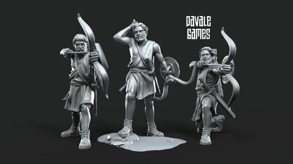 Set of 6 toxotes archers