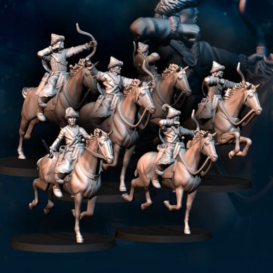 Set of 6 The Huns, Archer riders