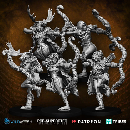 Set of 5 Woodland Archers