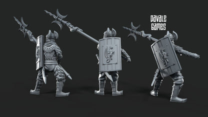 Set of 6 Dragon Army warriors with Spears