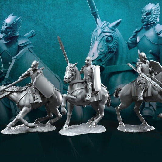 Set of 3 Grey Castle Knights