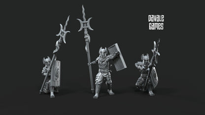 Set of 6 Dragon Army warriors with Spears