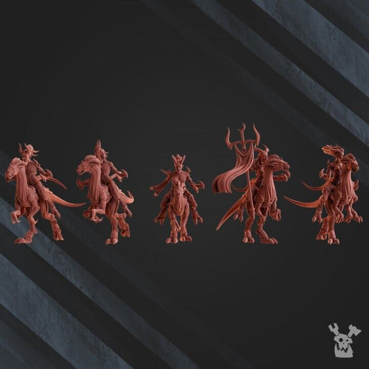 Set of 5 Daemon of Lust Dino Riders