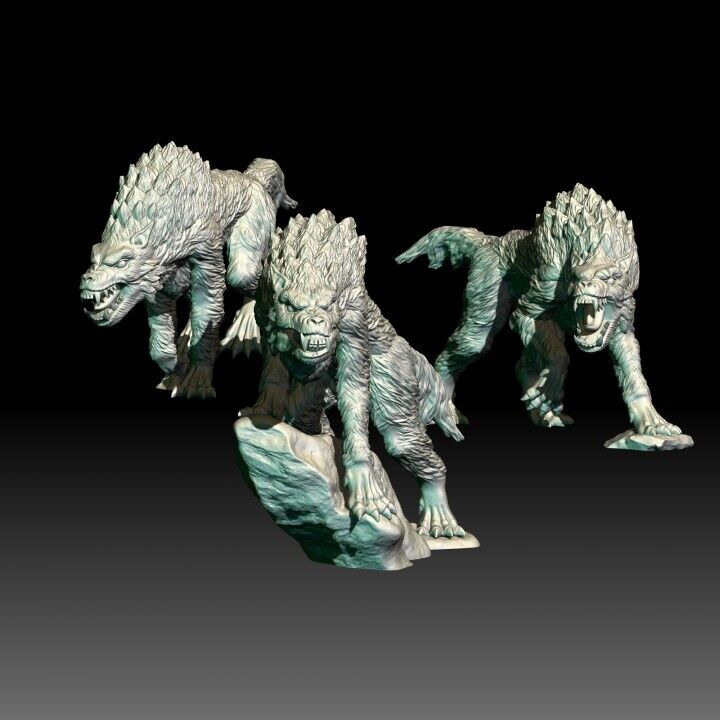 Set of 3 Wild Orc Wolves