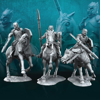 Set of 3 Grey Castle Knights