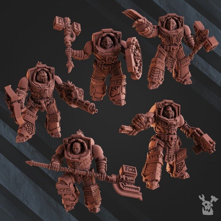 Set of 5 Volcano Armor Squad