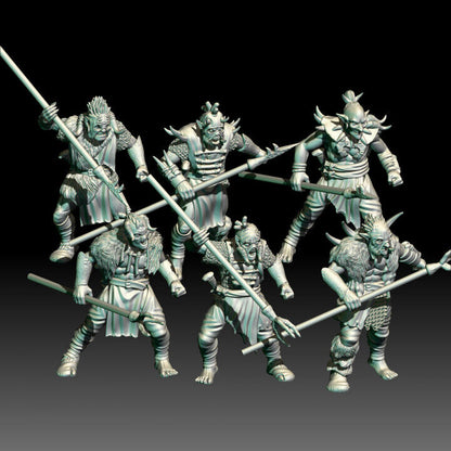 Set of 6 Wild Orc Warriors