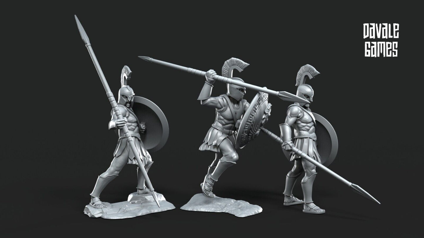 Set of 6 hoplites on foot