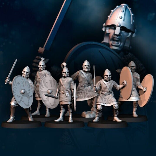 Set of 6 Roman soldiers with armor