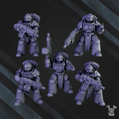 Set of 5 Space Knights Squad