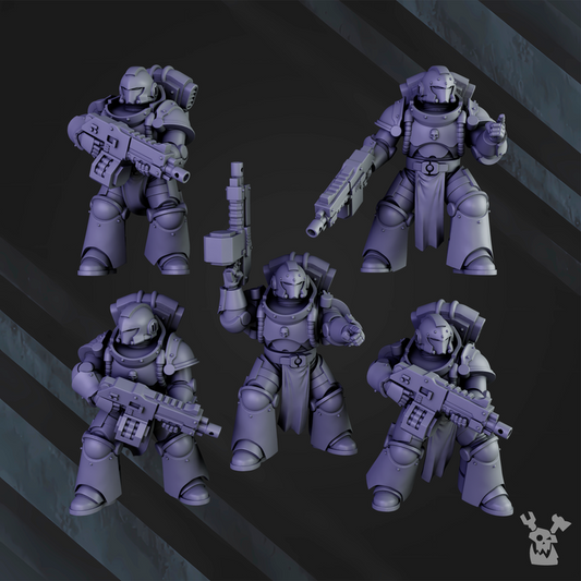 Set of 5 Space Knights Squad