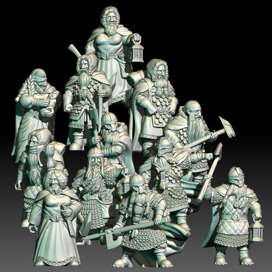 Set of 12 Dwarven Travellers