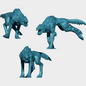 Set of 3 Feral Wolves