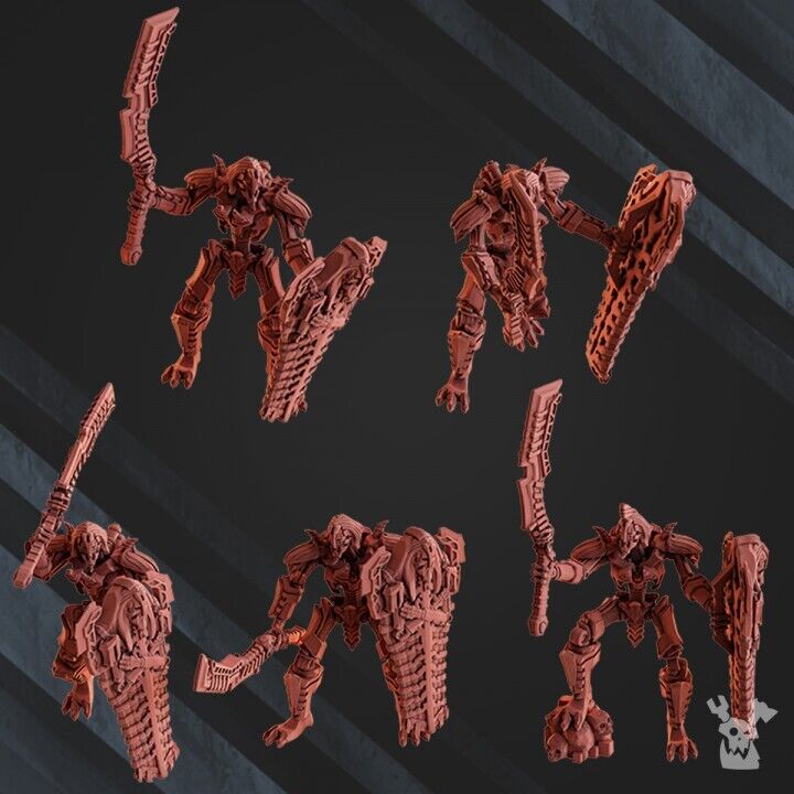 Set of 5 Robot Legion Guardians