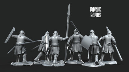 Set of 6 North Warriors with Spears