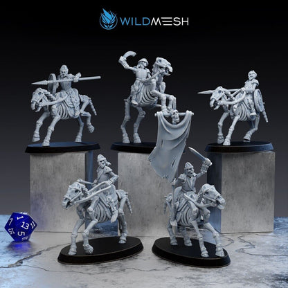 Set of 5 Skeleton Horseman