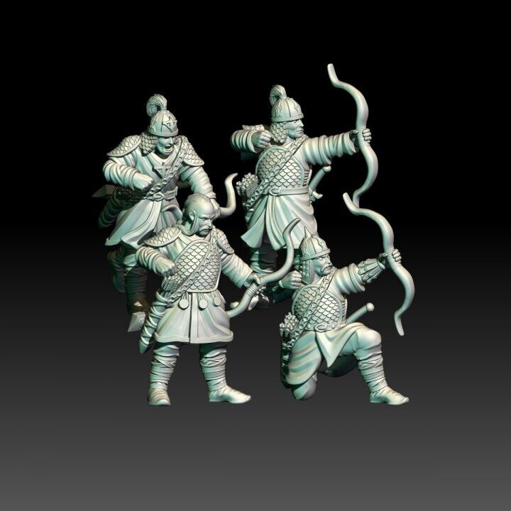 Set of 6 Chariot Rider Bow Warriors