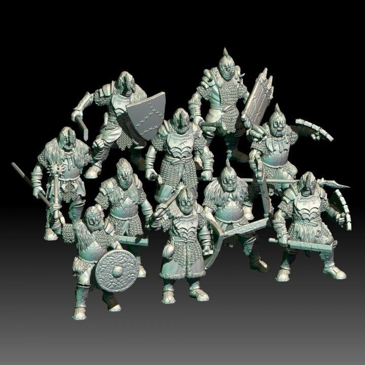 Set of 10 Iron Orc Warriors