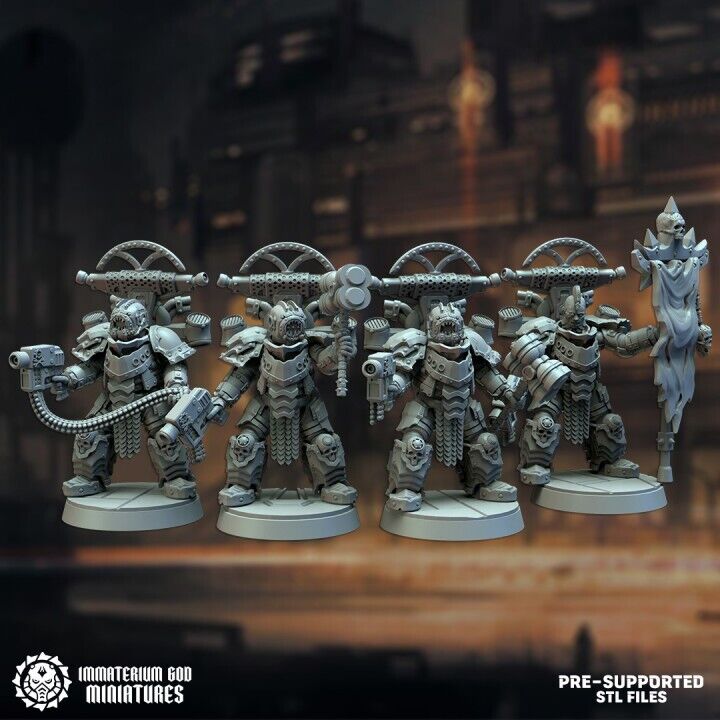 set of 7 Black steel Gladiators