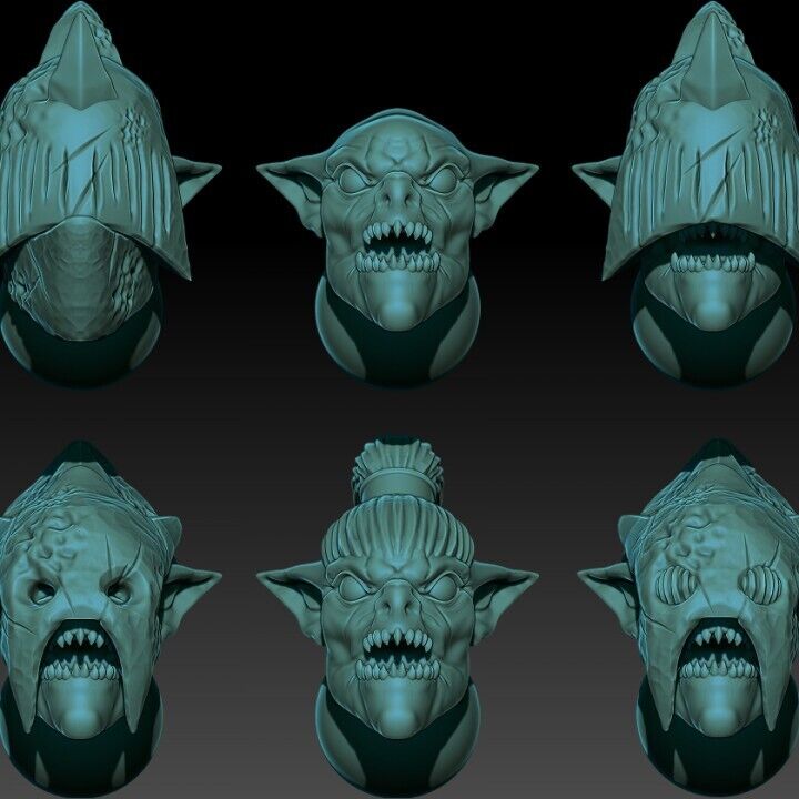 Set of 6 Goblin with Sword an Shields