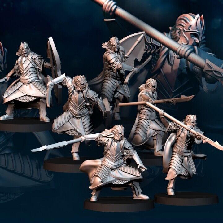 Set of 6 Bloody Elf King Guard