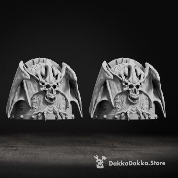 Set of 10 Winged Demon Shoulder pads