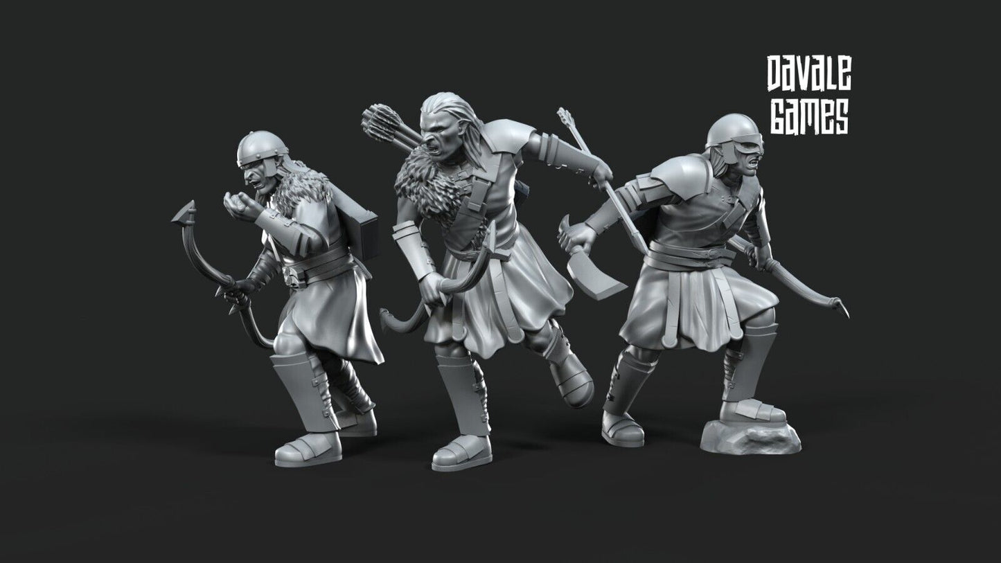 Set of 6 tracker orcs