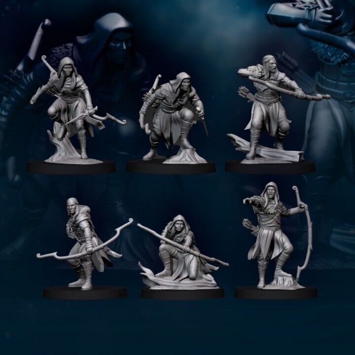 Set of 6 Forest Scout Elfs