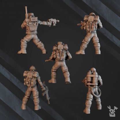 Set of 5 Green Hell Division Infantry Squad