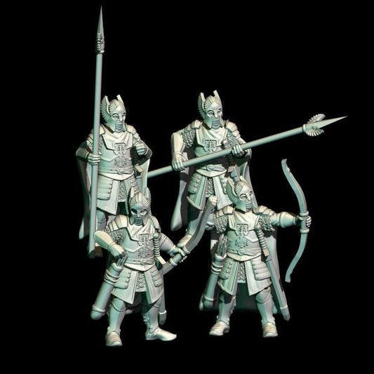 Set of 4 White Tower Guard