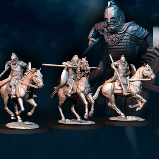 Set of 3 West Humans Royal Guard Mounted