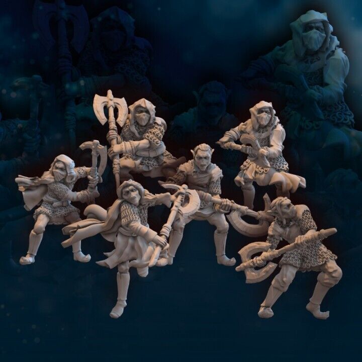 Set of 6 Goblins with Axe